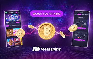 Mobile view of online casino gaming at Metaspins