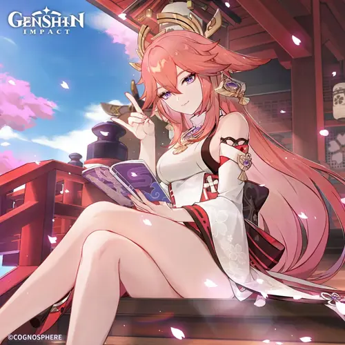 Yae Miko genshin impact cute